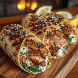 Grilled Chicken Pesto Wraps
