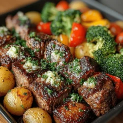 When it comes to weeknight dinners, finding a recipe that balances flavor, nutrition, and ease of preparation can often feel like a challenge. Enter the Sizzling Garlic Butter Steak & Veggie Delight—a dish that not only tantalizes the taste buds but also brings an array of colors and textures to your dinner table. This recipe seamlessly combines tender sirloin steak with a medley of vibrant vegetables, all enhanced by the rich flavors of garlic and butter, creating a meal that is both satisfying and visually appealing.