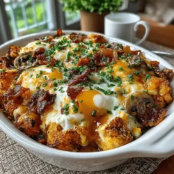 To start, preheat your oven to 375°F (190°C). Preheating is crucial for achieving even cooking throughout the dish. When you place your breakfast bake into a pre-heated oven, the heat will immediately begin cooking the ingredients from the outside in, preventing uneven textures or undercooked areas. This is particularly important for items like sweet potatoes and eggs, which require consistent heat to cook properly.