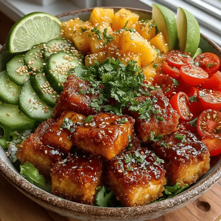As the sun shines brighter and temperatures rise, there's no better time to indulge in vibrant, healthy meals that celebrate the refreshing flavors of the tropics. The Tropical Tofu & Pineapple Bliss Bowl is a delightful culinary creation that brings together the sweetness of fresh pineapple, the heartiness of firm tofu, and an array of colorful vegetables. This dish is not just a feast for the eyes; it’s packed with nutrients that nourish the body and invigorate the senses.
