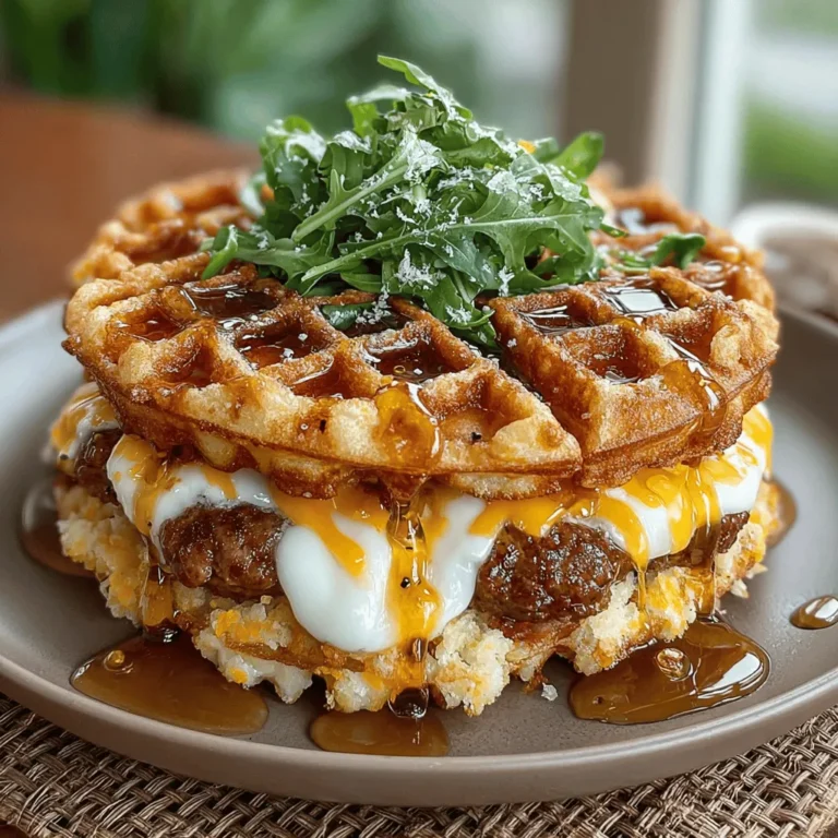 In the ever-evolving world of breakfast foods, the Golden Waffle Breakfast Burger Sliders stand out as a delicious and unique option. This innovative dish marries the comfort of fluffy waffles with the savory goodness of breakfast sausage, melted cheese, and crispy bacon, creating a mouthwatering combination that is sure to delight your taste buds. Whether you're hosting a weekend brunch for friends or putting together a festive gathering, these sliders are not only visually appealing but also incredibly satisfying to eat.
