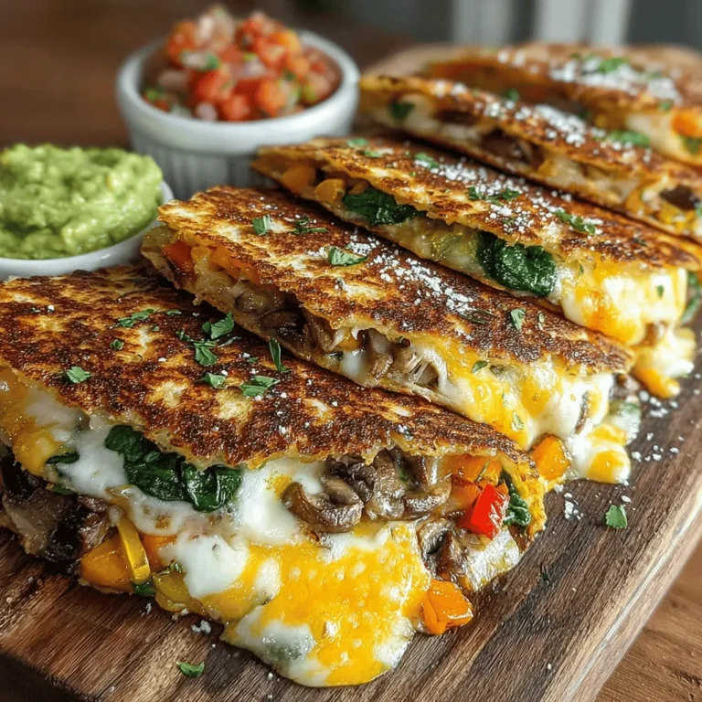Grilled veggie quesadillas are a delightful fusion of flavors and textures, offering a satisfying meal that appeals to a wide audience, from devoted vegetarians to meat enthusiasts. This dish features a medley of fresh vegetables enveloped in warm, toasty tortillas, creating a culinary experience that is both wholesome and indulgent. The beauty of grilled veggie quesadillas lies in their versatility; they can be customized to incorporate whatever seasonal produce you have on hand, making them an ideal choice for any occasion. Not only do they deliver a burst of flavor, but they also pack a nutritional punch, providing essential vitamins and minerals that enhance your overall well-being.