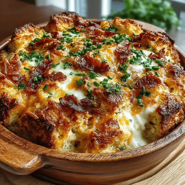 If you're seeking a dish that perfectly marries comfort and indulgence, look no further than the Cheesy Bacon Delight Biscuit Bake. This delightful recipe is ideal for brunch, an easy breakfast, or even a cozy family dinner. Featuring a scrumptious combination of crispy bacon, rich cheese, and fluffy biscuit dough, this bake promises to satisfy even the heartiest of appetites. It’s not just a meal; it’s a culinary experience that brings people together around the table, making it a wonderful choice for any gathering.