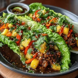 Tropical Harmony Chicken Lettuce Wraps Recipe
