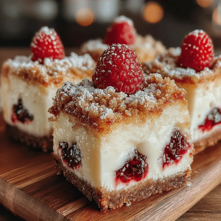If you’re seeking a dessert that effortlessly marries rich creaminess with a satisfying crunch, look no further than Raspberry Oatmeal Cheesecake Bars. This deliciously unique recipe combines the velvety texture of cheesecake with a hearty oatmeal crust, crowned with the natural sweetness and tartness of fresh or frozen raspberries. Whether you're hosting a family gathering, attending a potluck, or simply indulging in a sweet treat at home, these bars are sure to impress.