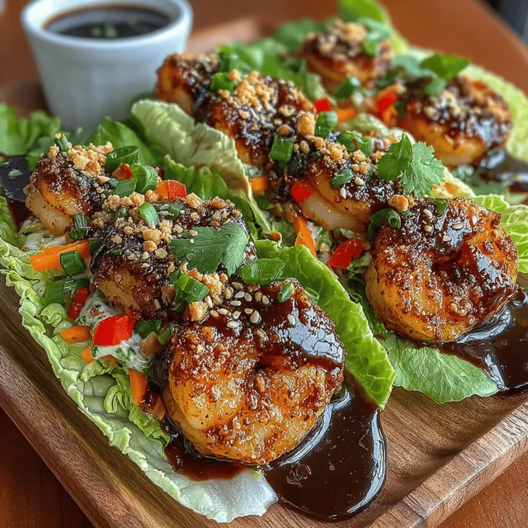 When it comes to crafting a dish that is both healthy and bursting with flavor, Shrimp Lettuce Wraps with Blueberry Glaze stands out as a remarkable choice. This innovative recipe combines succulent shrimp, fresh vegetables, and a luscious blueberry glaze, creating a delightful harmony of taste and nutrition. The crisp lettuce acts as the perfect vessel for a vibrant filling, making it an ideal option for a light lunch or an elegant appetizer.