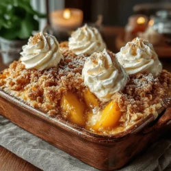 Summer is often synonymous with bright, juicy fruits, and peaches take center stage as one of the season's most beloved delights. When incorporated into a dessert, their natural sweetness and vibrant flavor create a dish that is nothing short of enchanting. Welcome to the world of Creamy Crisp Delights with Peach, a dessert that beautifully marries the lusciousness of fresh peaches with a velvety creamy topping and a satisfying crisp texture. This recipe is not just a treat for the taste buds; it's a celebration of summer's bounty that is perfect for gatherings, family dinners, or simply indulging after a long day.