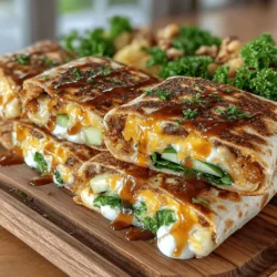 In the realm of wholesome and satisfying meals, Crunchy Apple Cheddar Wraps stand out as a delightful fusion of flavors and textures. This recipe marries the sharpness of cheddar cheese with the crispness of fresh apples, complemented by the earthy notes of spinach and the satisfying crunch of walnuts. Perfect for a quick lunch, a satisfying snack, or even a light dinner, these wraps are not only easy to prepare but also packed with nutrients. The combination of ingredients creates a harmonious balance that is both nourishing and enjoyable, making it a favorite among health-conscious food enthusiasts and families alike.