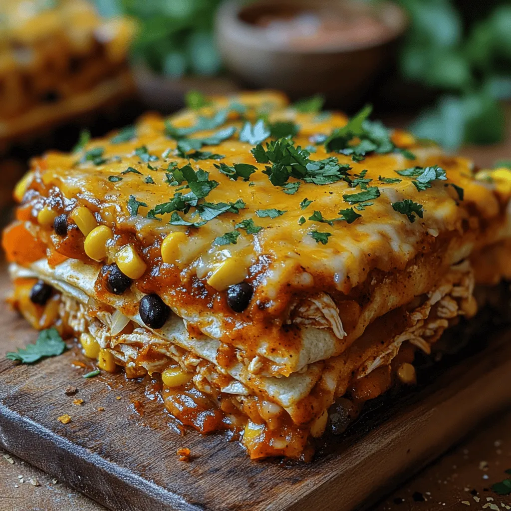 There’s nothing quite like the comfort of a home-cooked meal, especially when it’s shared with loved ones. I still remember the first time I made this Tex-Mex Chicken Enchilada Bake for my family. The aroma wafting through the kitchen had everyone gathering around, eager to dig in. It was a chilly evening, and the warmth of the oven combined with the spiciness of the enchilada sauce created an inviting atmosphere. Since then, this dish has become a staple in our household, perfect for both casual weeknight dinners and festive gatherings.