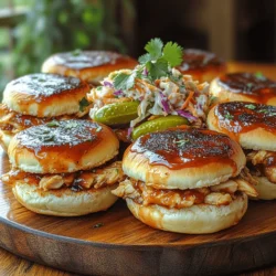 Smoky Honey BBQ Chicken Sliders