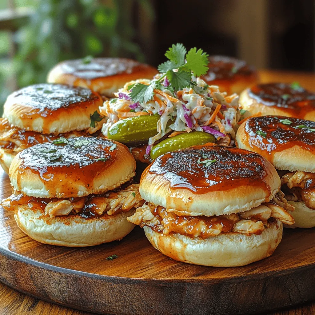 Pickles are an essential element in our Smoky Honey BBQ Chicken Sliders. Their tangy crunch perfectly contrasts the sweetness of the honey and the richness of the BBQ sauce. Choose dill pickles for a classic flavor, or go for bread and butter pickles if you prefer a sweeter option. Whichever you select, they’ll add a delightful zing to every bite, enhancing the overall flavor profile of the sliders.