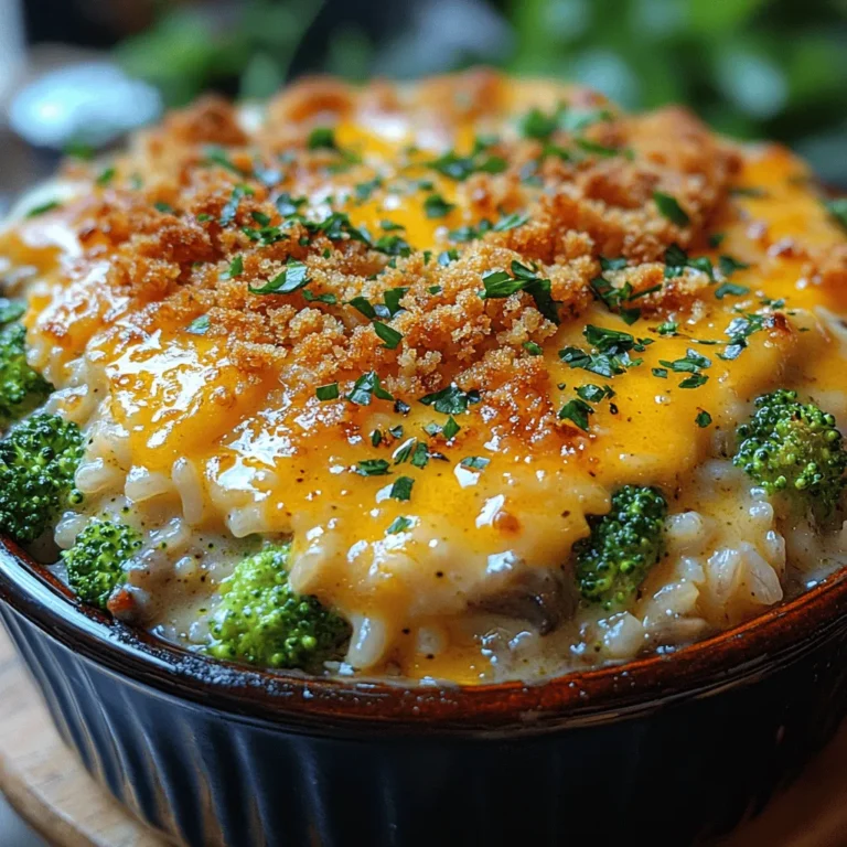 When it comes to comfort food, few dishes can compete with the creamy, cheesy goodness of a baked rice casserole. The Cheesy Broccoli Bliss Rice Bake is a delightful fusion of flavors and textures that brings together tender broccoli, fluffy rice, and a rich cheese sauce for a meal that is both satisfying and nutritious. This recipe is a perfect way to incorporate vegetables into your diet while indulging in a hearty dish that the whole family will love.