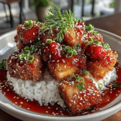 Cherry Bliss Glazed Tofu: A Flavorful Vegan Delight