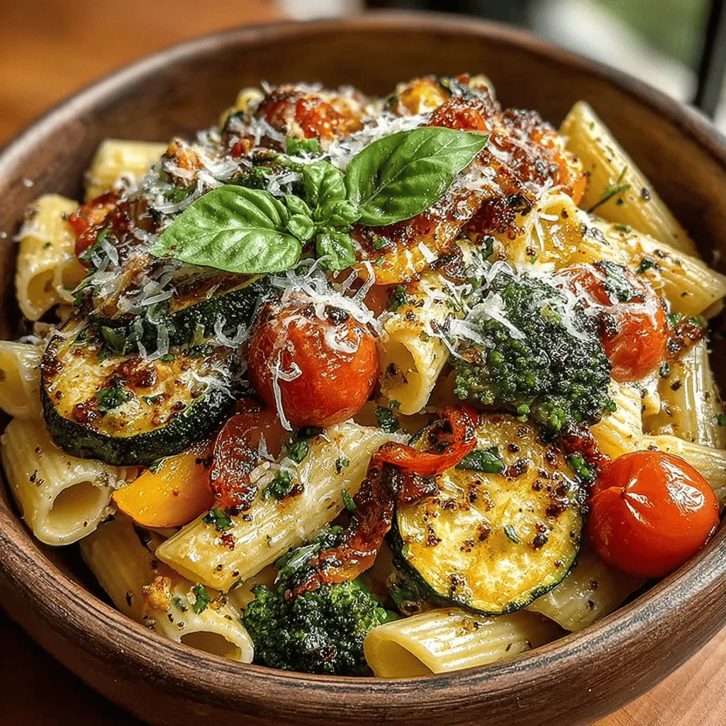 In the realm of comfort food, few dishes can rival the satisfaction of a hearty pasta meal. Garlic Roasted Vegetable Pasta is a standout not only for its vibrant flavors but also for its ability to deliver both nourishment and delight. This dish strikes a perfect balance between al dente pasta and a medley of colorful roasted vegetables, all harmoniously combined with aromatic garlic and a sprinkle of cheese. Whether you're seeking a quick weeknight dinner or a dish that will impress guests at your next gathering, this recipe is versatile and sure to please.