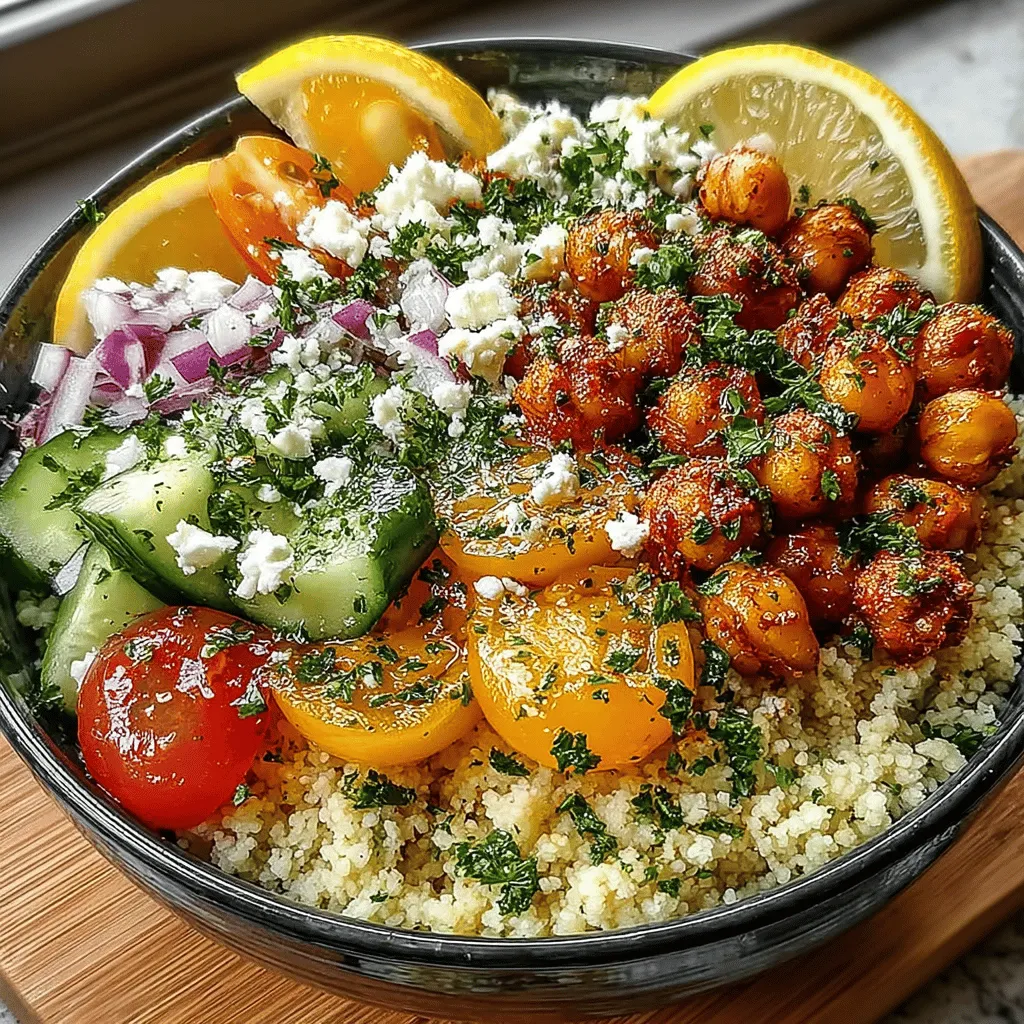 In the quest for a meal that is both nutritious and bursting with flavor, Zesty Lemon Chickpea Couscous Bowls stand out as a perfect choice. This dish combines the light, fluffy texture of couscous with the heartiness of chickpeas, resulting in a vibrant bowl that is as pleasing to the eye as it is to the palate. Ideal for lunch or dinner, these bowls are not only refreshing but also incredibly satisfying, making them a go-to option for anyone looking to enjoy a healthy meal without sacrificing taste.
