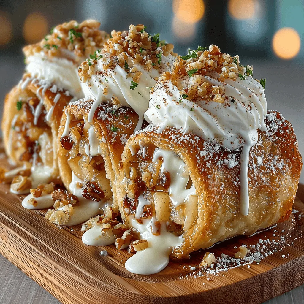 Cinnamon Apple Roll Ups with Nuts are the epitome of comfort food, bringing together the warmth of cinnamon, the sweetness of ripe apples, and the satisfying crunch of nuts all wrapped in a soft tortilla. This delightful recipe is not only versatile—perfect for breakfast, an afternoon snack, or a dessert—but it also offers an irresistible combination of flavors and textures that appeal to both young and old alike. Imagine a cozy morning where the aroma of cinnamon fills your kitchen, or a casual weekend brunch where these roll ups become the highlight of your spread. With their creamy filling and a hint of tartness from the apples, these roll ups provide a balanced flavor profile that is sure to impress your family and guests.