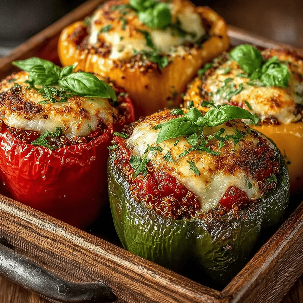 Neapolitan Stuffed Peppers Delight embodies the vibrant essence of Italian cuisine, merging flavor, nutrition, and visual appeal into one delightful dish. This recipe takes the humble bell pepper and elevates it into a colorful vessel, brimming with a hearty mixture of quinoa, tomatoes, and rich cheeses. Perfect for any meal, from a casual family dinner to an elegant gathering, these stuffed peppers offer a satisfying experience for both the palate and the eyes. Not only do they tantalize with their vibrant hues and diverse textures, but they also pack a nutritional punch, making them a wholesome choice for health-conscious eaters.