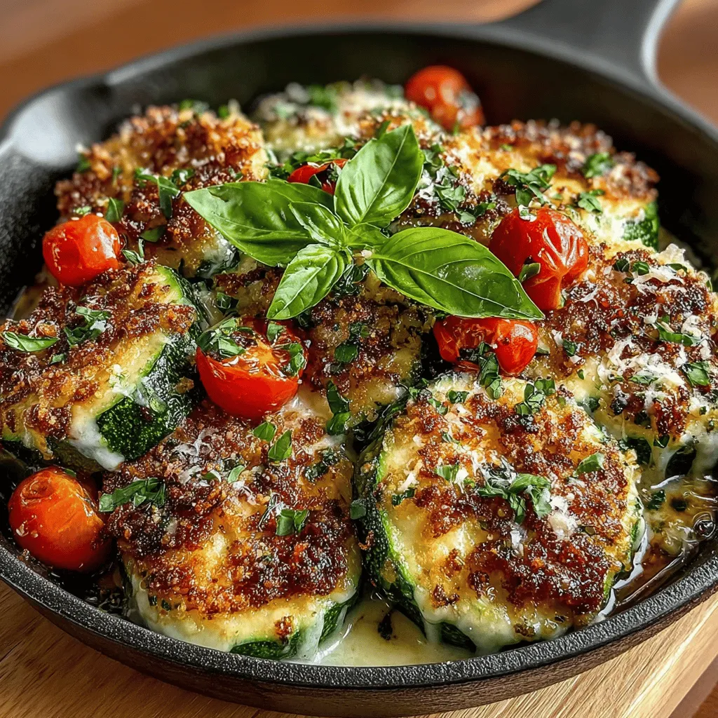 In the fast-paced world we live in, finding a meal that is both quick to prepare and delicious can often feel like a daunting task. Enter Zucchini Parmesan Skillet Delight, a dish that encapsulates the essence of healthy eating without compromising on flavor or excitement. This vibrant recipe is a celebration of fresh vegetables, aromatic herbs, and a delightful blend of cheeses, making it an ideal choice for busy weeknights or relaxed gatherings with friends and family. Its simplicity in preparation ensures that even novice cooks can whip up a delightful meal, while seasoned chefs will appreciate its versatility and depth of flavor.