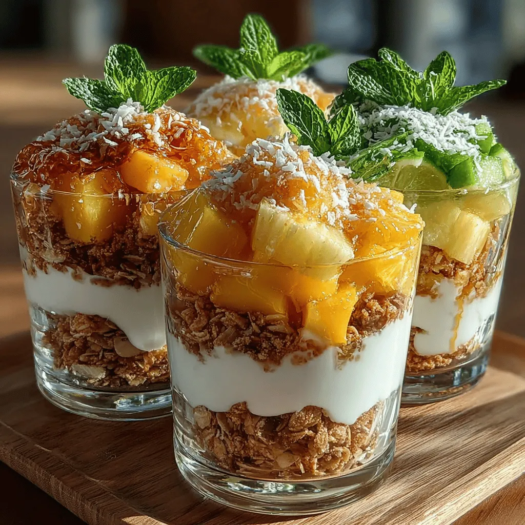 Imagine a breakfast that bursts with vibrant colors and tantalizing tropical flavors—a dish that not only satisfies your cravings but also nourishes your body. Enter the Tropical Bliss Yogurt Parfait, a delightful combination of creamy Greek yogurt, crunchy granola, and a medley of fresh fruits like mango, pineapple, and banana. This parfait is more than just a feast for the eyes; it’s a nutritious option that can be enjoyed any time of the day, from breakfast to dessert.