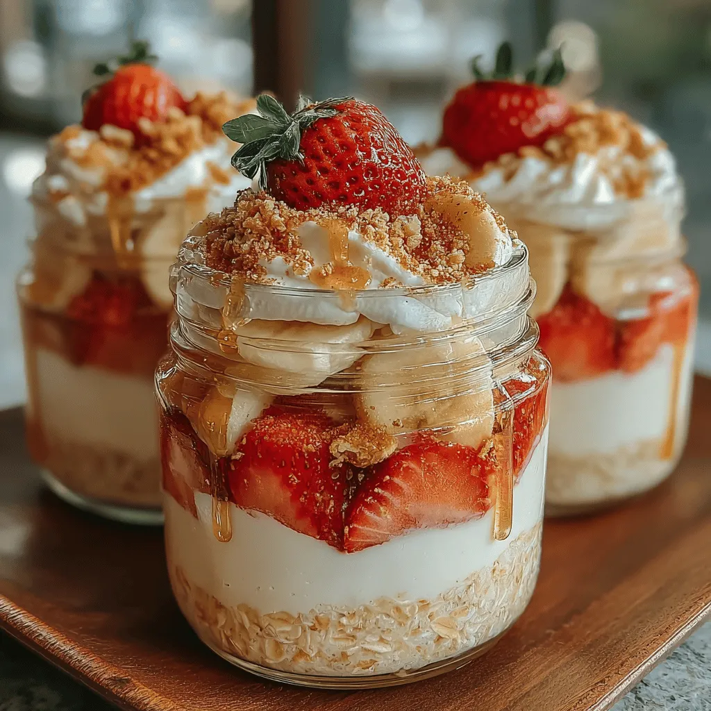In the fast-paced world we live in, finding nutritious and convenient breakfast options can be a challenge. The struggle to balance a busy schedule with the need for healthy meals often leaves many reaching for quick but unhealthy alternatives. Fortunately, the Strawberry-Banana Delight Overnight Protein Jars offer a perfect solution. These jars are not only a feast for the eyes but are also packed with protein, fiber, and vibrant flavors that make them a delightful way to kickstart your day. What’s more, they are incredibly easy to prepare, allowing you to enjoy a wholesome breakfast with minimal effort.