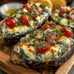 When it comes to delicious vegetarian dishes that are both satisfying and visually appealing, Mini Cheese-Stuffed Eggplant Boats stand out as a top choice. This recipe presents a unique way to enjoy eggplant, transforming it into a delectable vessel for a creamy cheese filling that is sure to please both vegetarians and meat-lovers alike. Whether you're planning a casual family dinner or an elegant gathering with friends, these mini eggplant boats are not only easy to prepare but are also bursting with flavor and nutrition.