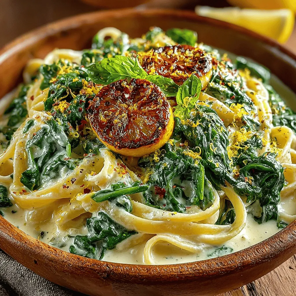 Creamy garlic spinach pasta is more than just a meal; it's an experience. The dish features fettuccine, a type of pasta that is flat and wide, allowing for maximum sauce adherence. This means every bite is infused with the rich, creamy sauce. The flavor profile is nothing short of delightful, with the aromatic garlic providing a robust base that complements the creamy sauce, while the spinach adds a subtle earthiness. Together, these elements create a harmonious balance that is both comforting and satisfying.
