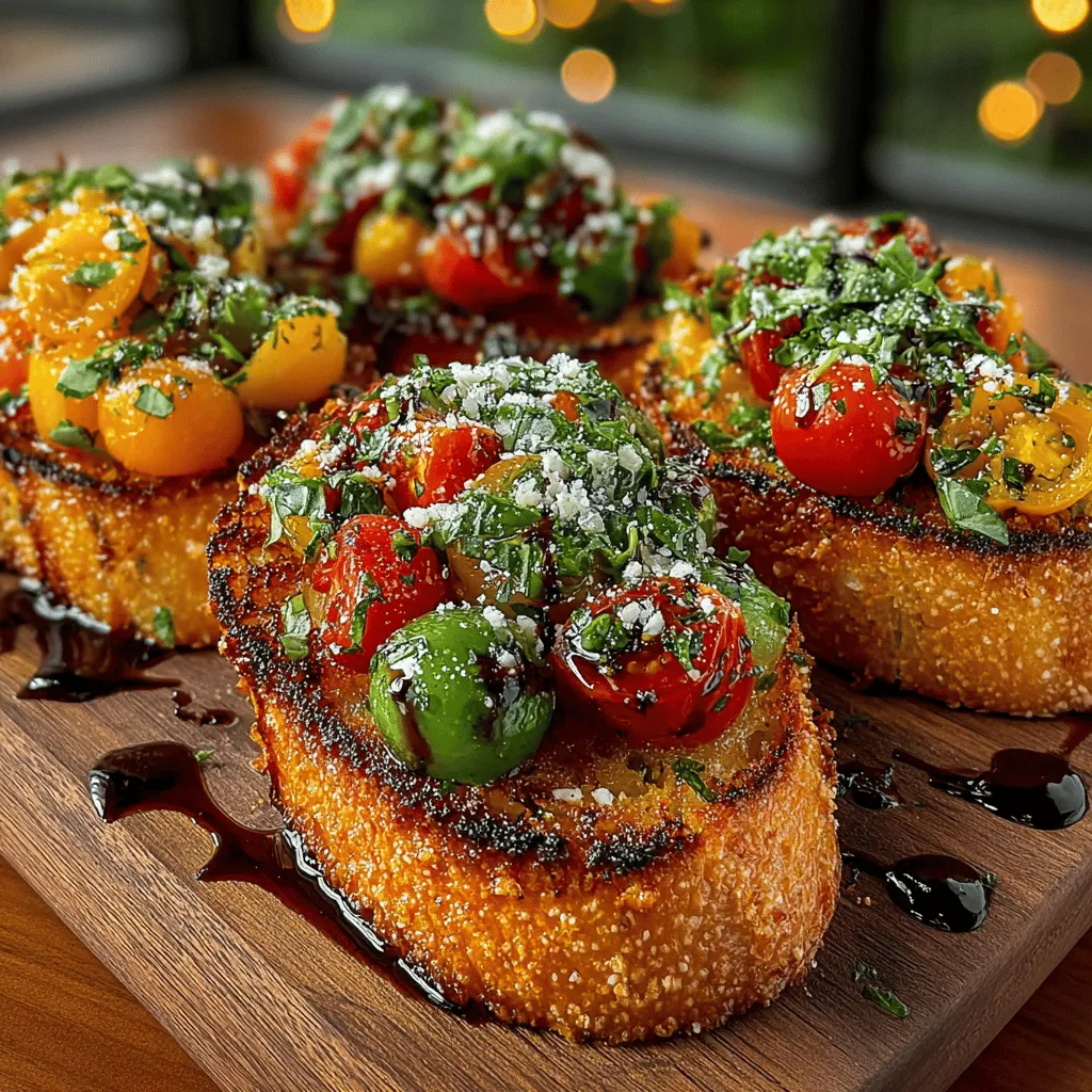 Bruschetta is a quintessential Italian appetizer cherished for its simplicity and vibrant flavors. Traditionally, it consists of grilled bread topped with a variety of ingredients, with the most beloved version showcasing fresh tomatoes, basil, and garlic. This dish not only captures the essence of Italian cuisine but also highlights the importance of using fresh, high-quality ingredients to create a memorable culinary experience. Among the myriad of bruschetta variations, the Savory Tomato Basil Bruschetta stands out as a perfect choice for gatherings or as a delightful snack any time of day.