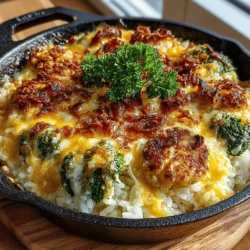 When it comes to comfort food that also packs a nutritional punch, few dishes compare to Cheesy Broccoli Delight Casserole. This delightful recipe is a perfect harmony of wholesome broccoli and rich, cheesy flavors, making it a go-to option for families seeking both taste and nutrition. The casserole is not only versatile—serving as a hearty main dish or a scrumptious side—but also incredibly convenient, requiring just one pan for preparation. This makes it an ideal choice for busy weeknights or casual gatherings, allowing you to spend less time in the kitchen and more time enjoying the meal with loved ones.