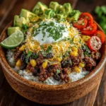 In the realm of quick and flavor-rich meals, the Zesty Quick Taco Bowl with Cilantro Lime Rice emerges as a standout dish that perfectly balances vibrant flavors with satisfying textures. Whether you’re racing against the clock on a busy weeknight or hosting a laid-back gathering with friends and family, this recipe offers the ideal solution. It showcases a delightful medley of fresh ingredients and zesty tastes that can be tailored to suit various dietary preferences. In this article, we will delve into every step of crafting this delicious taco bowl, from preparing the cilantro lime rice to assembling the perfect bowl that will tantalize your taste buds.