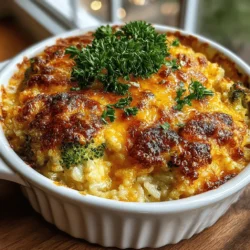 Cheesy Broccoli Rice Casserole Delight