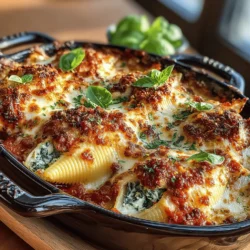 Cheesy Spinach Delight Stuffed Shells Recipe