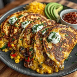 Loaded Veggie Quesadillas with Cheddar Bliss