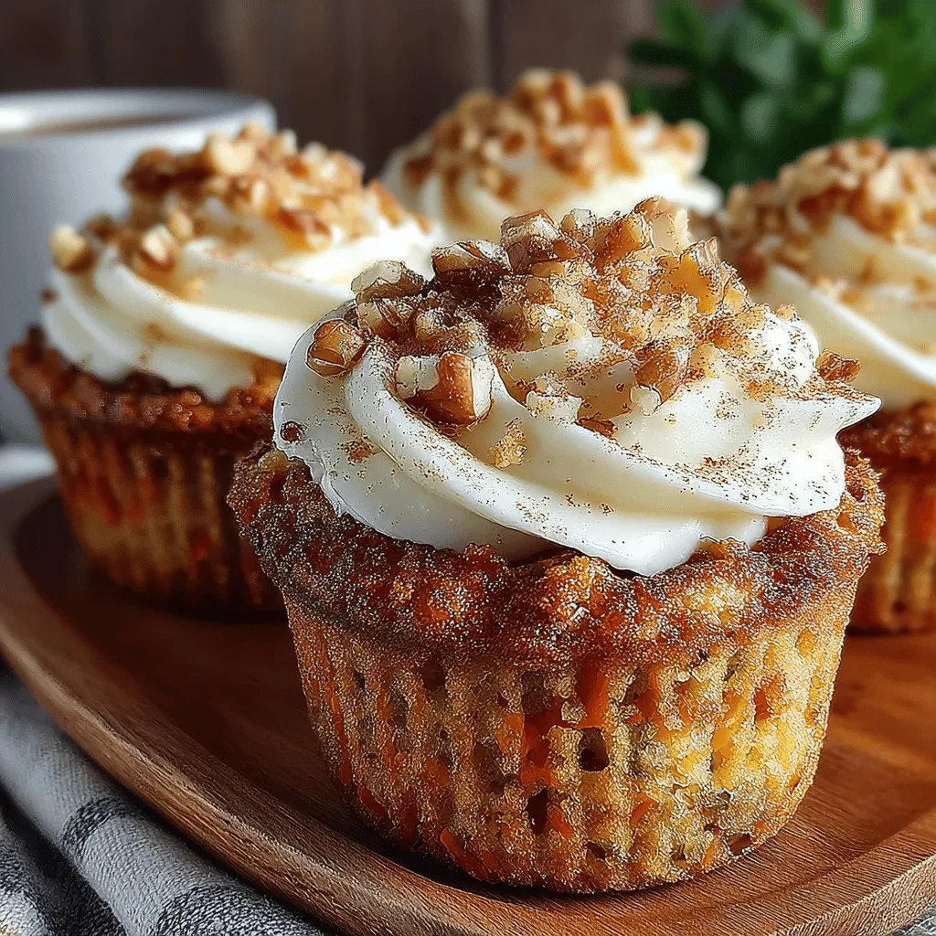 Carrot cake cupcakes are a delightful twist on the beloved traditional carrot cake, making them an ideal choice for a variety of occasions. Whether you're celebrating a birthday, hosting a tea party, or simply indulging in a sweet treat, these cupcakes offer the perfect blend of flavors and textures that will satisfy any sweet tooth. Infused with the warm spices of cinnamon and nutmeg, the moistness of freshly grated carrots, and topped with a luxurious cream cheese frosting, these cupcakes are not just a dessert; they are an experience that brings joy to both the baker and the eater.
