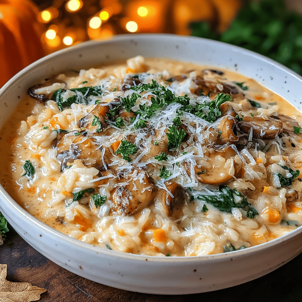 As the leaves begin to change and a crisp breeze fills the air, there's nothing quite like the warm embrace of a comforting meal to usher in the coziest season of all. Enter: Cozy Autumn One-Pan Mushroom & Spinach Risotto. This dish embodies the essence of fall, featuring earthy mushrooms and vibrant spinach, all enveloped in creamy, dreamy arborio rice.