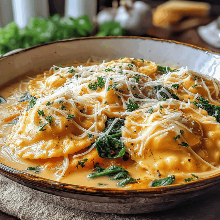Fall is a season that tantalizes our taste buds with its warm, cozy flavors, and what better way to celebrate this vibrant time of year than with a comforting dish that embodies everything we love about autumn? Enter the One-Pan Cheesy Pumpkin Spice Ravioli. This delightful recipe combines the rich, nutty flavors of pumpkin with a hint of classic spice, all wrapped up in tender ravioli and enveloped in a creamy, cheesy sauce.