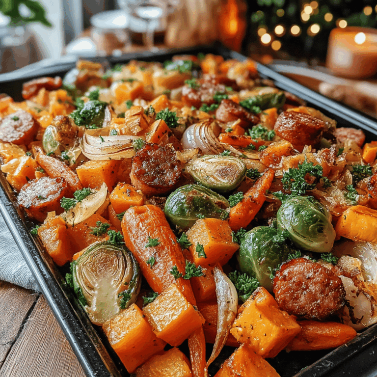 As the leaves begin to turn and the air grows crisp, there's nothing quite like the warmth of a cozy meal that captures the essence of autumn. Enter the "Sheet Pan Comfort: Autumn Veggie & Sausage Bake" – a hearty dish that brings together the rich, earthy flavors of seasonal vegetables and savory sausage, all effortlessly cooked on a single pan. This recipe not only celebrates the bounty of the harvest but also offers a delightful way to enjoy the warm, comforting scents wafting through your kitchen.