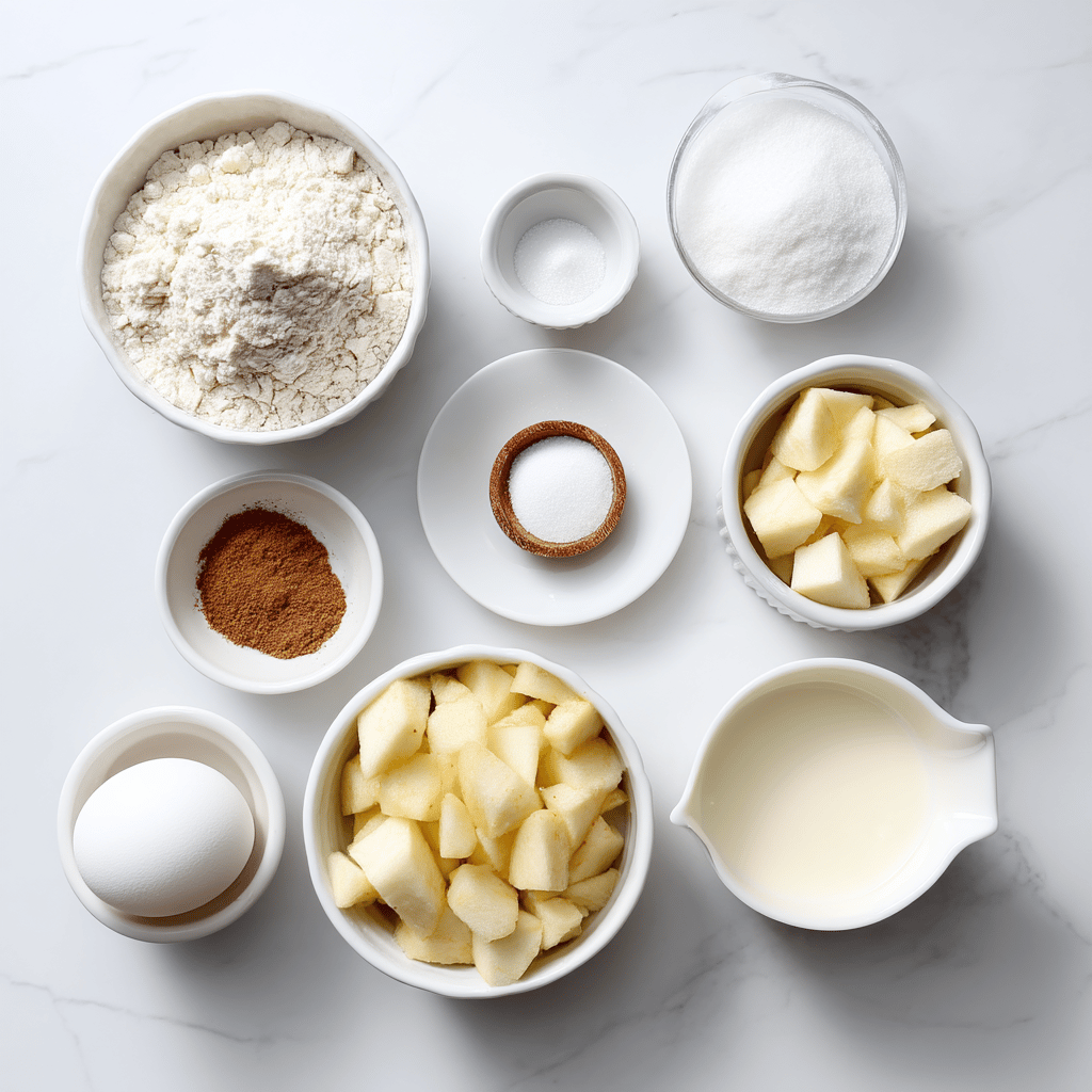 Ingredients for Warm Apple Cinnamon Skillet Pancakes